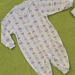 NWT  9-12M Baby GIRL BUTTERFLY ROMPER Floral Print One Piece Bodysuit (Q2)